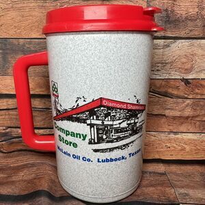 Diamond Shamrock Company Store Travel Whirley Thermo Mug Gas Station W/ Straw
